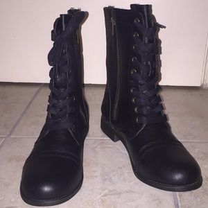 Rampage Jiminy Black Lace Up Boots